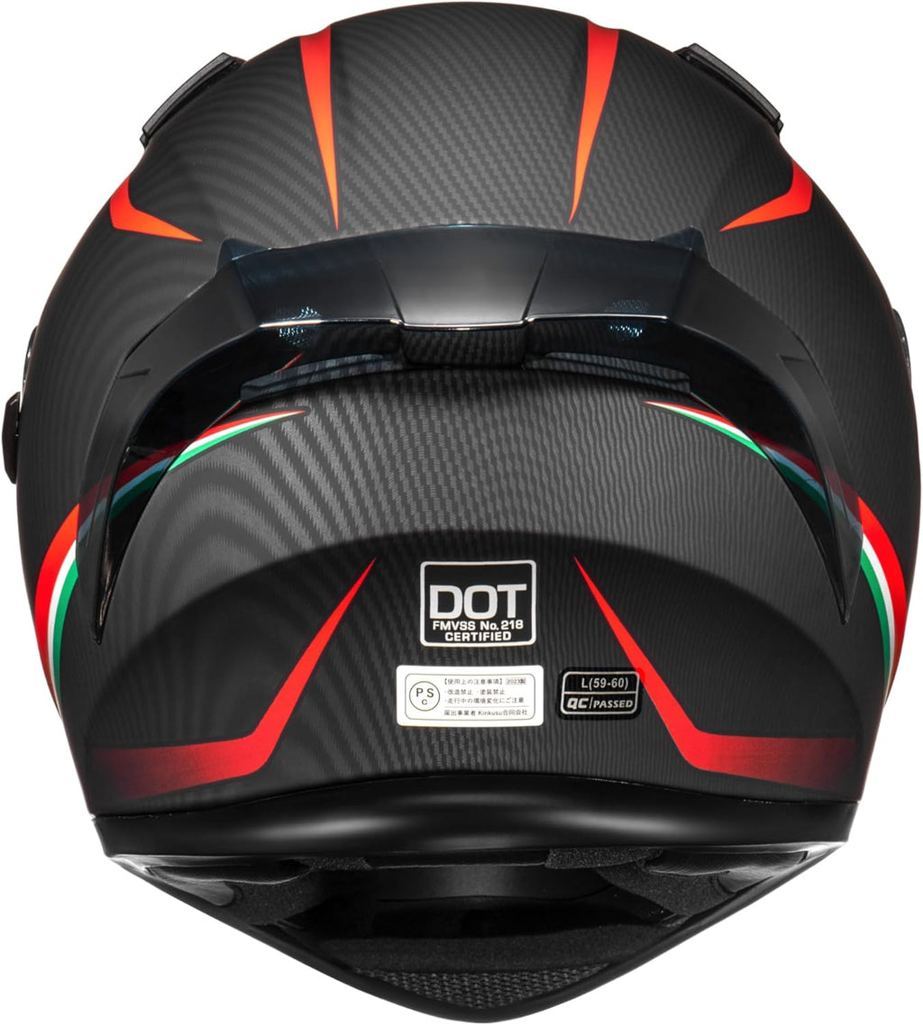 Full Face Motorcycle Helmet with Internal Tinted Visor & DOT Approved for Moped ATV Cruiser Scooter (Matt Red, Medium)